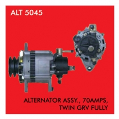 Alternator Assembly (70 AMP, TWIN GRV Fully)